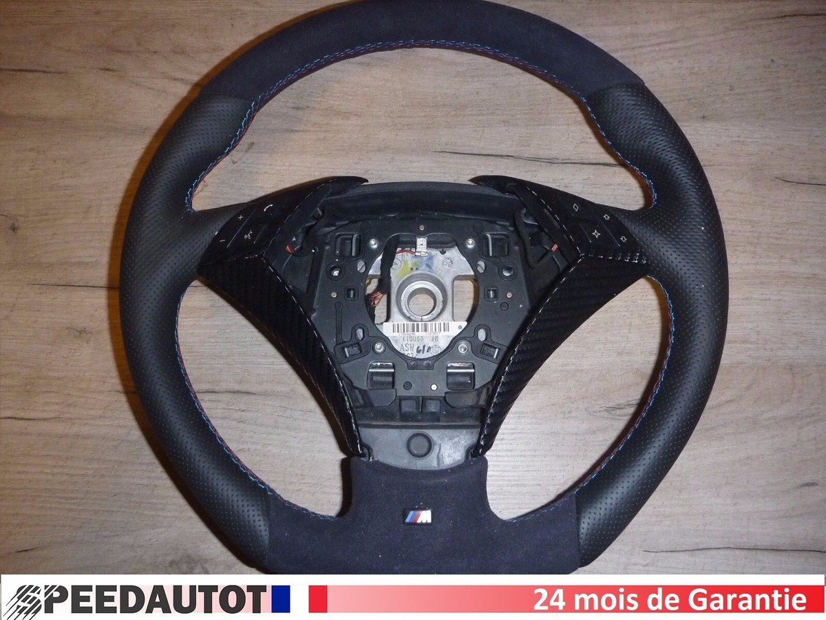 Alcantara Volant Aplati Cuir BMW E60, E61 3-385-e60-2,24MOISDEGARANTIE-