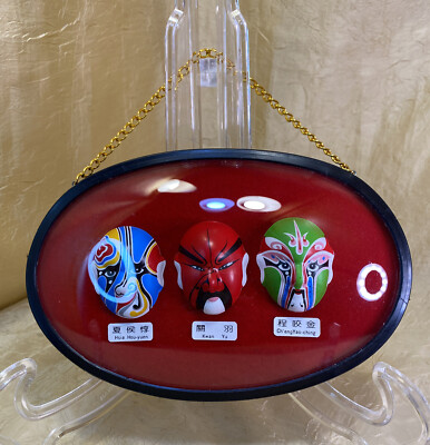 Vintage Chinese Opera Mini Masks In Bubble Frame Types of Facial in Makeup