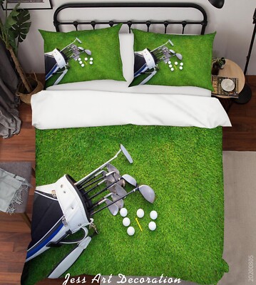 3D Golf Tools Close-up Quilt Cover Set Bedding Sets Pillowcases Queen 2