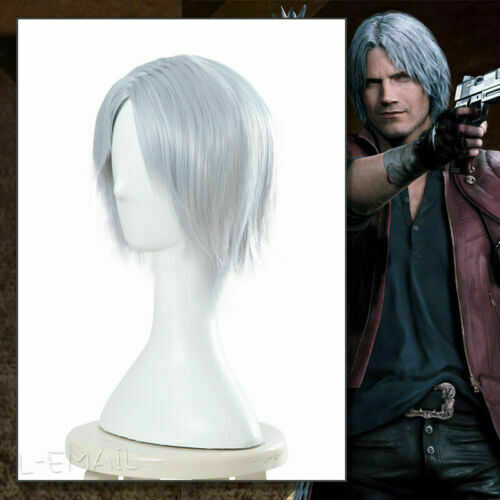 Devil May Cry 3 Dante Silver White Cosplay Wig