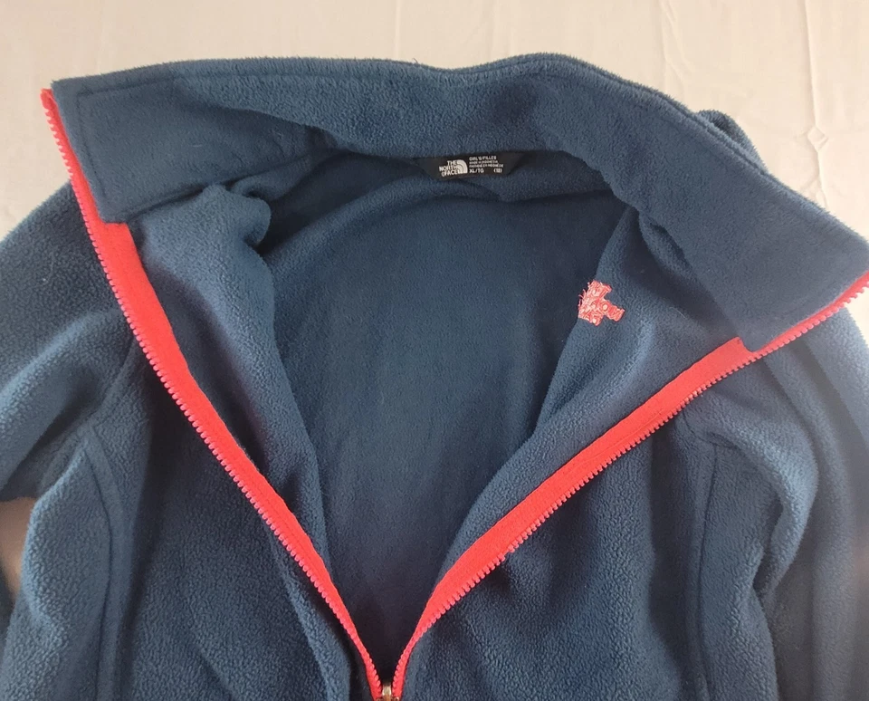 Chaqueta The North Face Niñas Talla Extra Grande 18 Vellón Azul Rosa XL Foto 2 de 4