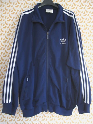 Veste Adidas 90'S Trefoil Marine blanc Vintage Jacket tracksuit Homme - 186 / XL - Photo 1/4