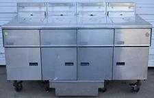 PITCO SE148X ELECTRIC OPEN FRYER with (4) 50lb FRYPOTS & FILTRATION 208V 3 PH