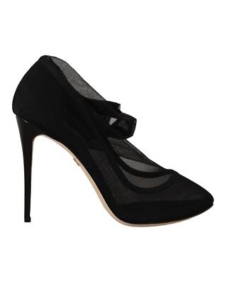 Dolce & Gabbana Mesh Pumps High Heel Style Women Black