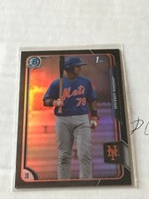 JHOAN URENA 2015 BOWMAN CHROME ASIA EXCLUSIVE BLACK REFRACTOR #BCP98 METS!