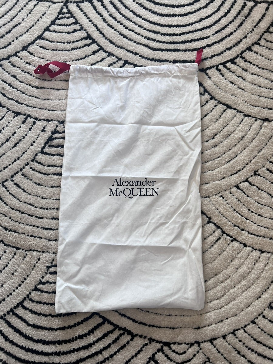 Alexander McQueen Cream Dust Bag with Logo New Alexander McQueen 25.5 main image 3