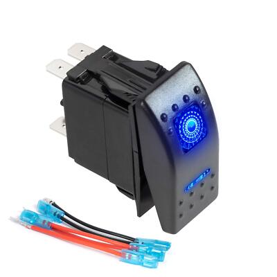 Momentary (On)/Off Rocker Switch 5Pin Laser LED Light 20A/12V 10A/24V Toggle