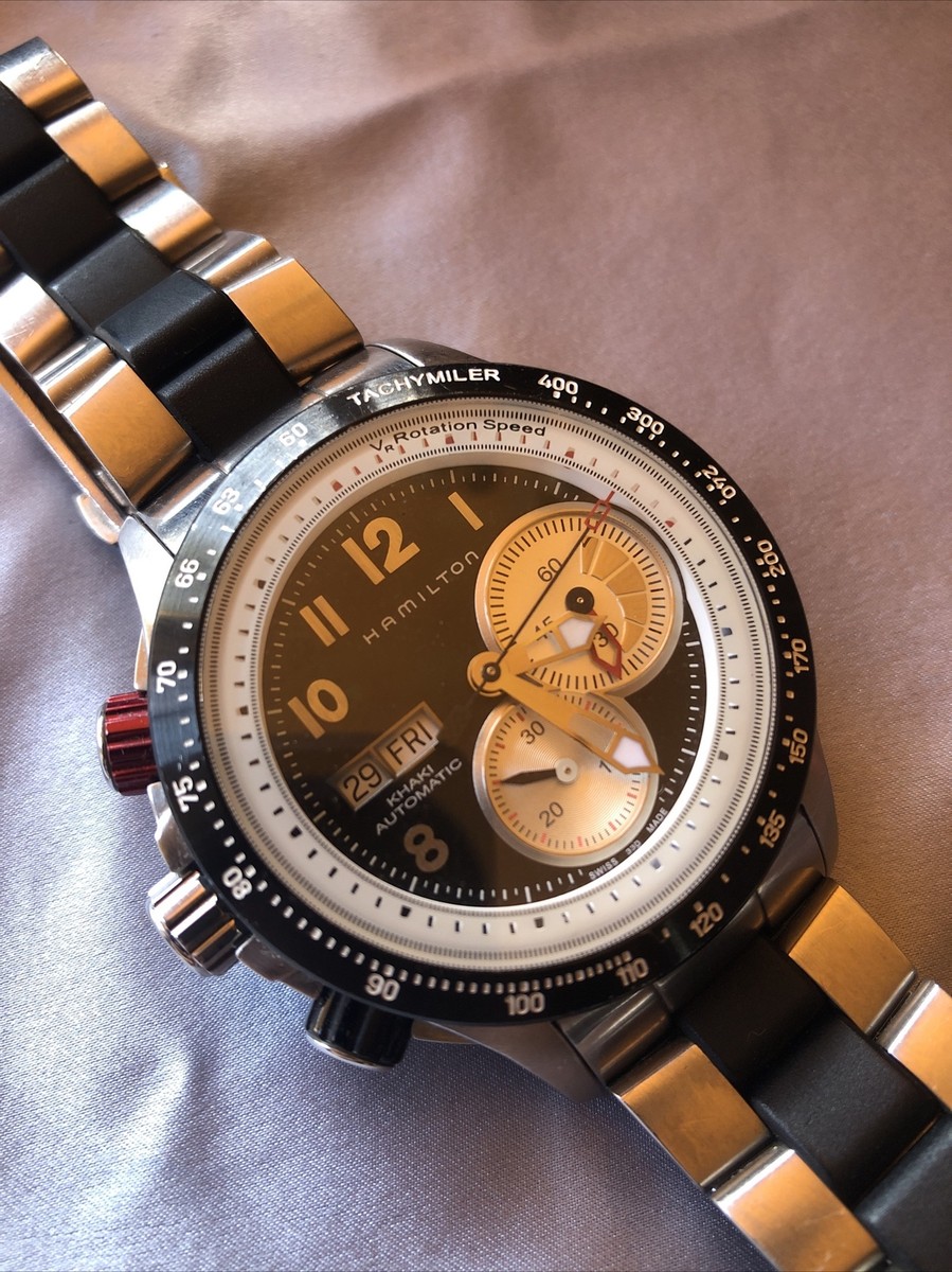 HAMILTON KHAKI TACHYMILER AUTOMATIC CHRONOGRAPH WRISTWATCH HAMILTON KHAKI TACHYMILER AUTOMATIC CHRONOGRAPH WRISTWATCH
