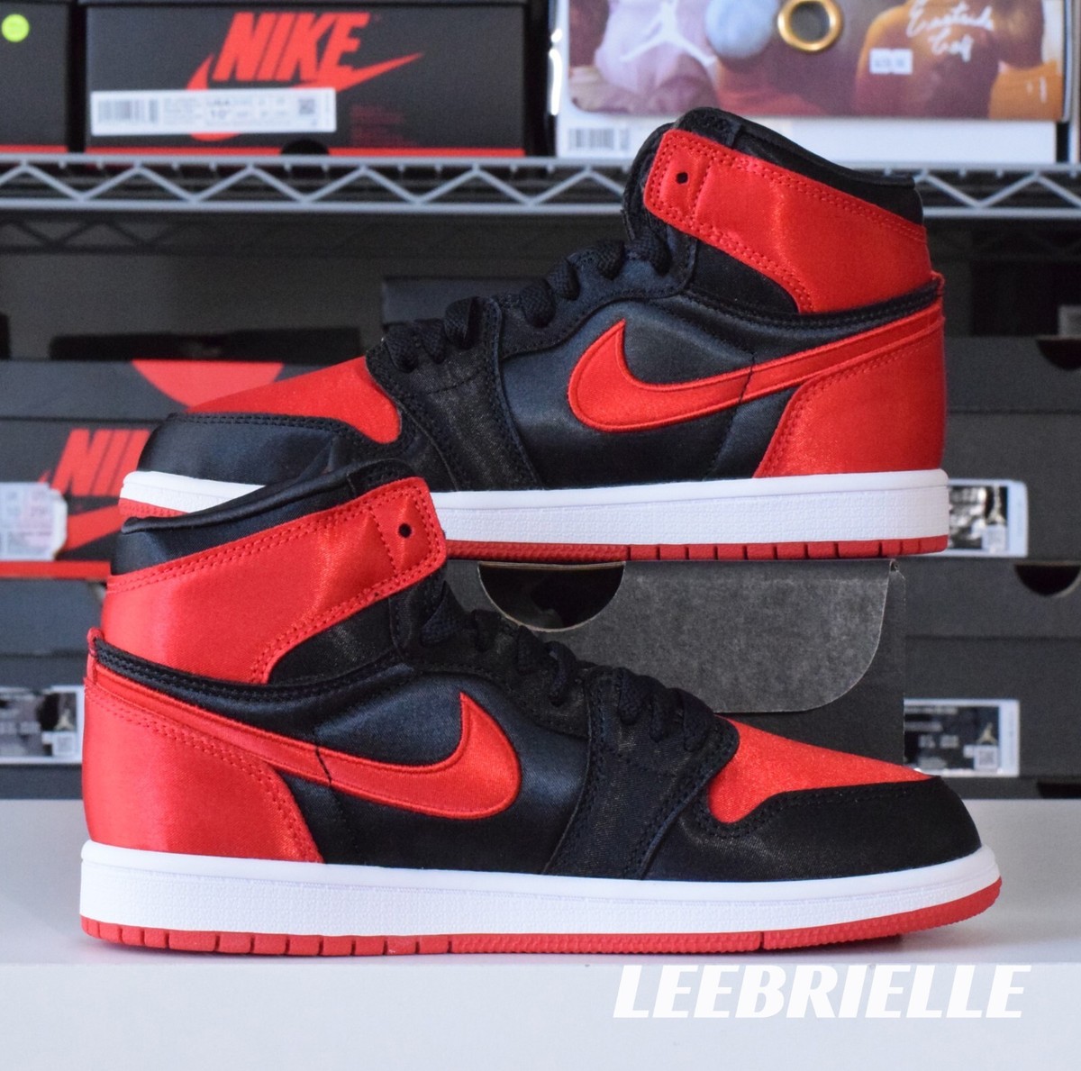 Nike Air Jordan 1 Retro High OG Satin Bred FD5304-061 PS Size 3Y