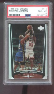 1998-99 Upper Deck Encore #111 Michael Jordan PSA 8 Graded Card NBA 98-99 1999