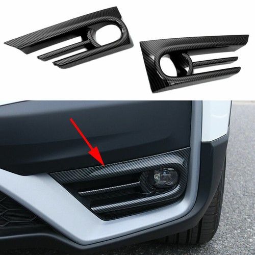 For Honda CR-V CRV 2020-2021 Front Fog Light Lamp Cover Trim Carbon Fiber Style - Picture 1 of 4