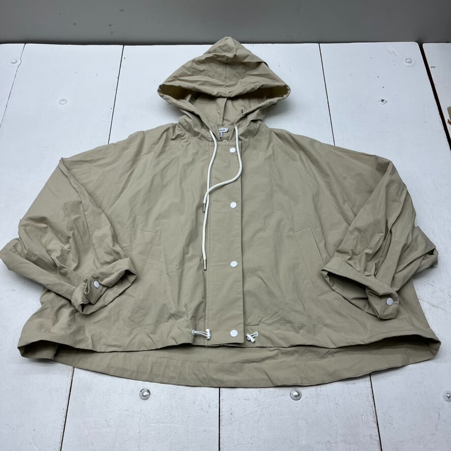 White Birch Beige Full-Zip Cropped Basic Jacket W… - image 1