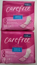 SET OF 2 Carefree Original Liners, Regular, Wrapped, 20 Ct - 40 in Total