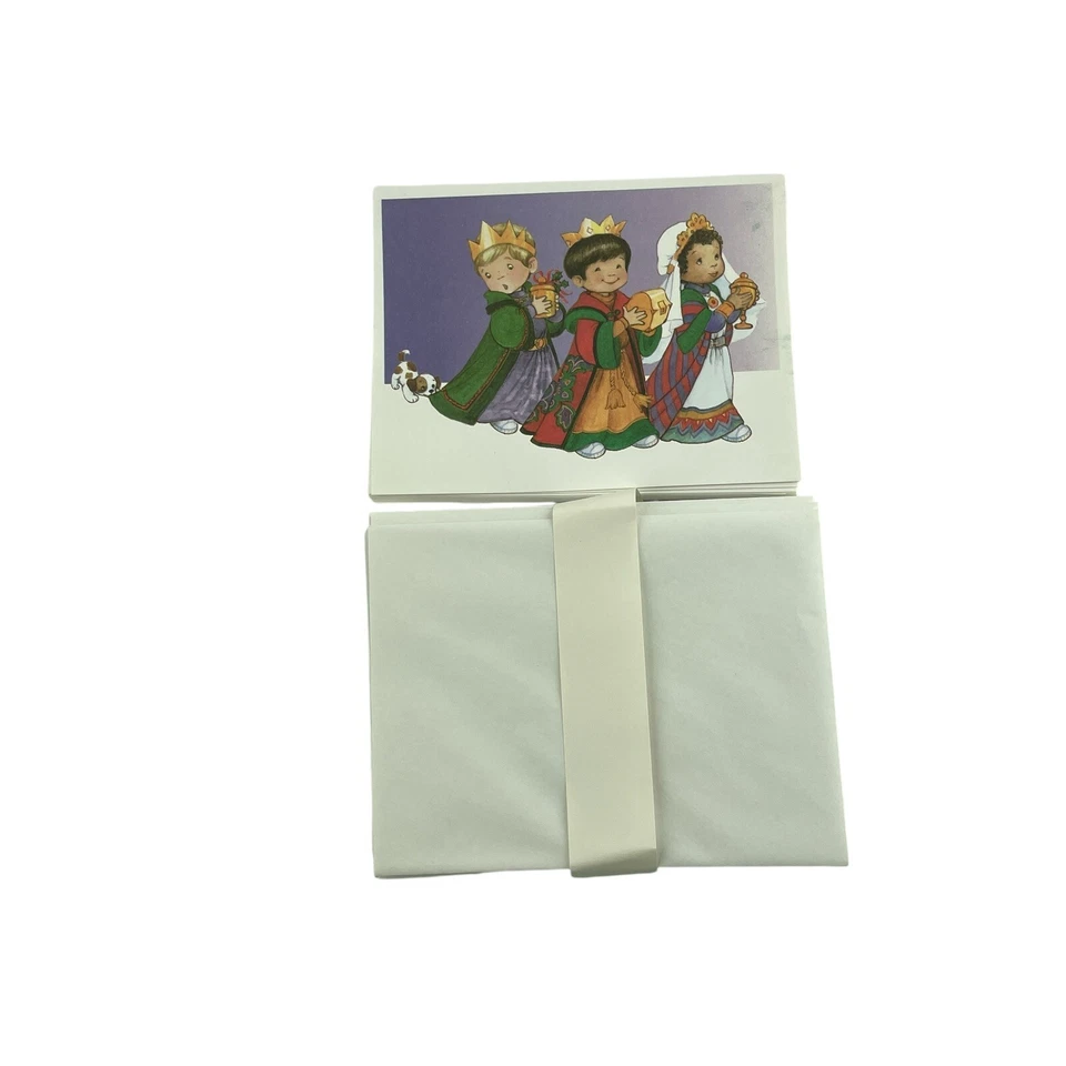 Tarjetas de Navidad American Greeting Tres Magos como Niños Cachorro Perro Foto 3 de 4