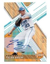 TYLER BAUM 2019 ELITE EXTRA EDITION DIE-CUT STATUS ORANGE AUTO RC #08/10 BF3514