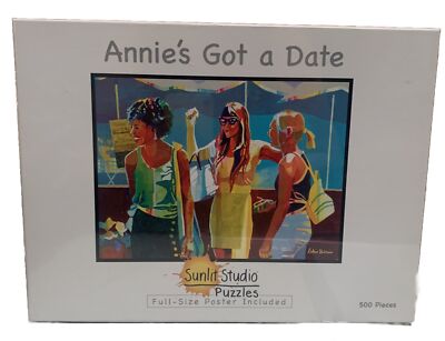 NEW!   ''Annie's Got a Date'' Sunlit Studio 500 Piece Puzzle & Poster! NIB!