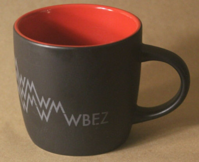 WBEZ 91.5 FM Chicago NPR News Radio Black & Red Ceramic Coffee Cup Mug