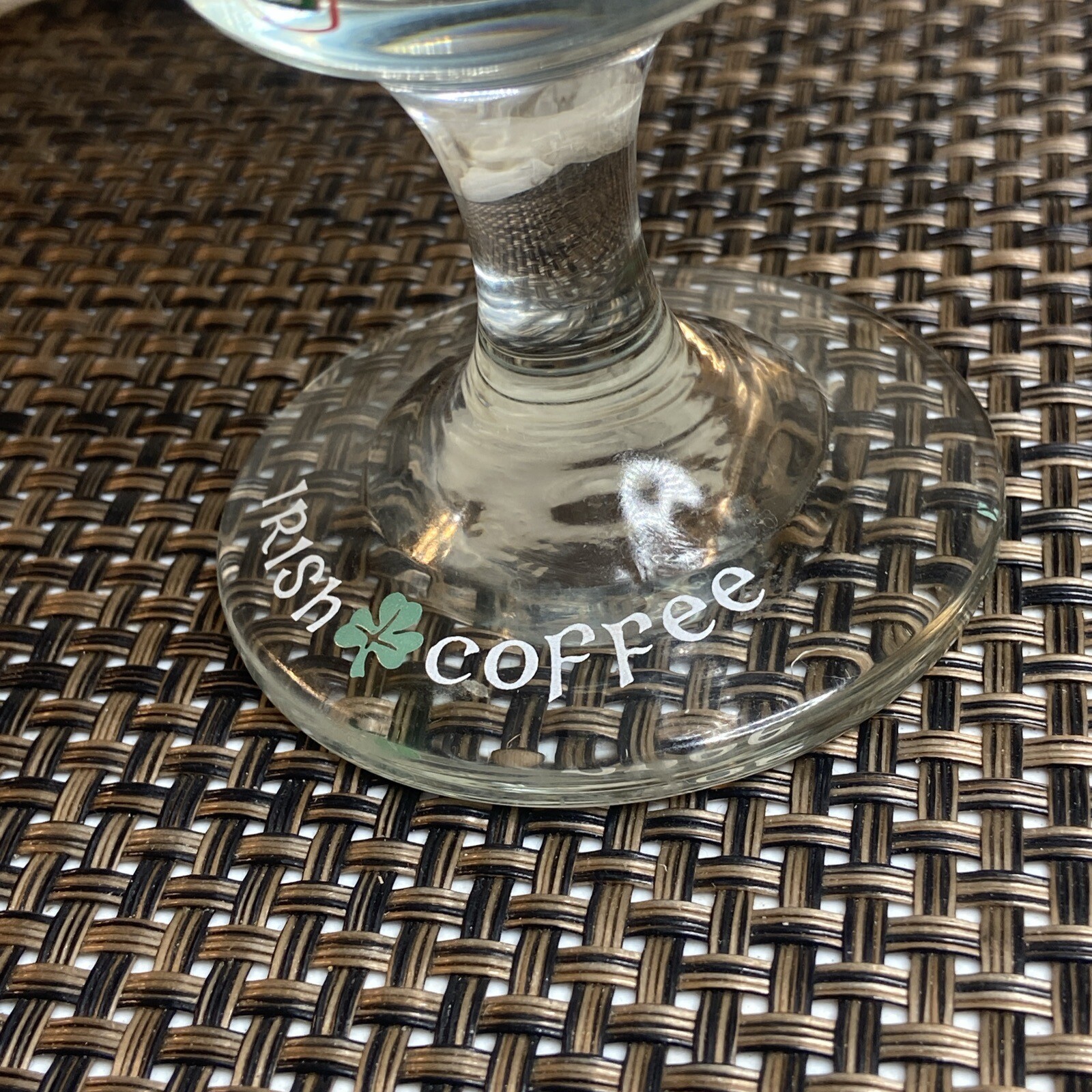 Vintage Irish Coffee Recipe Mixing Glass Barware 5-1/2” X 2-1/2”