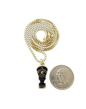New Egyptian Queen Nefertiti Micro Pendant 16",18",20" Box Chain Necklace RC3989