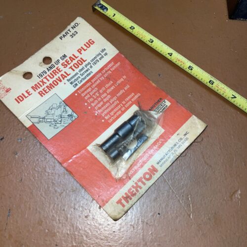 NOS Thexton USA 353 GM Carburetor Idle Mixture Seal Plug Remover Tool