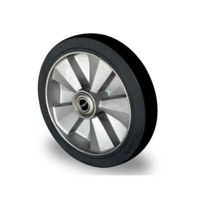 2x Gummirollen Für Hubwagen – 180x50mm, Vollgummi Mit Kugellagern, Achse 20mm, Traglast 3000kg