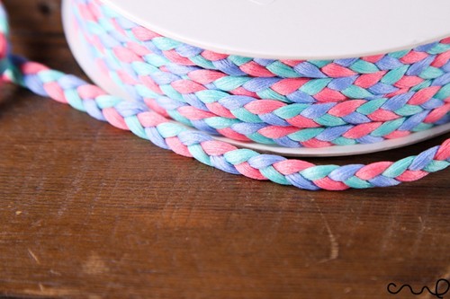 5M Pink Blue Mint Ribbon Braided Trim Ribbon Decorative Sewing Craft 7mm Wide - Picture 3 of 4