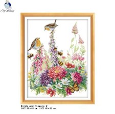 Birds And Flowers Counted Cross Stitch Kit Joy Sunday