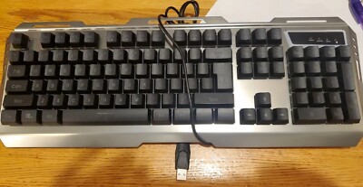 Ergonomic LED Backlit USB Gaming Keyboard For PC Laptop Win10 OS PS4
