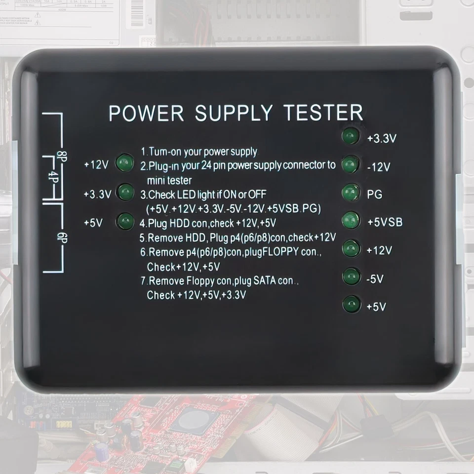 Power Supply Tester LED 20/24 Pin for PSU ATX SATA HDD - EUROPEAN STOCK! - Image 3 of 4