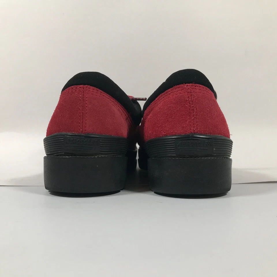 Zapatos con cordones de gamuza rojos y negros Aerosoles Oxford Files para mujer EE. UU. 10B (9) UK8 EU41 Foto 3 de 4