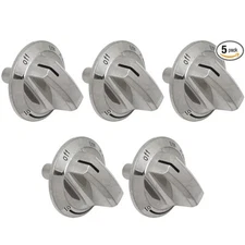 Burner Knob ( Plastic ) Compatible with Frigidaire Range 5304525746 ( 5 PCs )