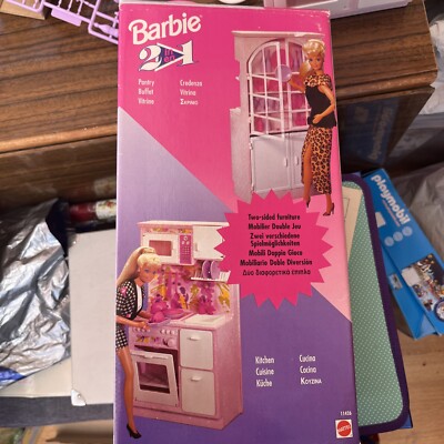 Vintage Barbie 2in1 Küche Spielset aus den 90er Jahren selten Mattel