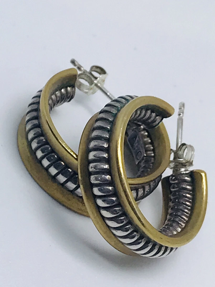 Silpada silver shop hoop earrings