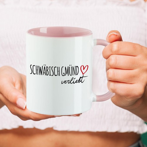 Kaffeetasse Schwäbisch Gmünd verliebt Keramik Tasse Geschenkidee Souvenir Präsen - Picture 46 of 50