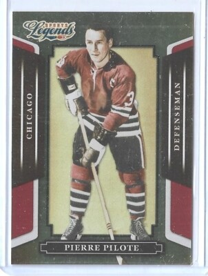 RARE 2008 DONRUSS LEGENDS PIERRE PILOTE HOCKEY CARD #58 ~ RED PARALLEL /250