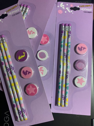 JUEGO DE LÁPICES DE SIRENA NIP ELIJA ENTRE DIFERENTES JUEGOS DE PAPELERÍA, BORRADORES EN ALGUNOS - Imagen 5 de 5