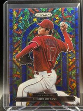 Shohei Ohtani 2022 Prizm Stained Glass Blue Velocity Prizm SP #SG-3