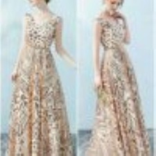 Gold sequin maxi dress