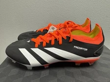Adidas Predator 24 Pro FG Black Solar Red Soccer Cleats IG7777 Men Sz 8.5 W-9.5