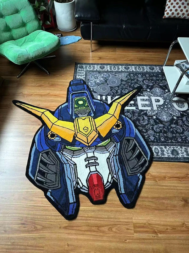Gundam Deathscythe Traje Móvil Cara Anime Personalizado Hecho a Mano Mechón Grande ALFOMBRA RARA Foto 2 de 4