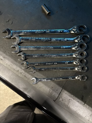 #ad #ad Snap On SOXRR707A Flankdrive Ratchet Wrenches SAE 3 8 3 4 $280.00