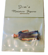 MAN WORKER METAL PEWTER FIGURE, O/O27 GAUGE FOR TRAIN & LAYOUTS.
