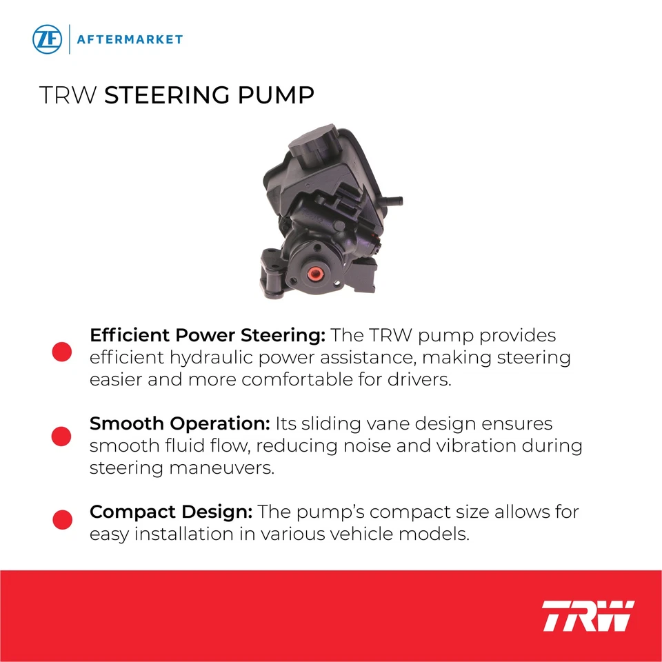 Power Steering Pump for Audi 90 1991 TRW JPR166 - Image 4 of 4