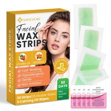 Facial Wax Strips for Hair Removal: Fast Working and 1 Count Pack of 50 