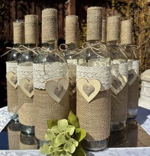 10 x Rustic Wine Bottles, Ideal For Rustic Wedding centrepieces