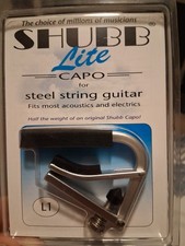 Shubb L1 Lite Capo for Steel String Guitars Silver Finish
