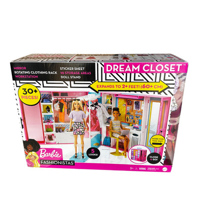 Barbie Dream Closet Playset 2+ Feet 30+ Clothes and Accessories 5 Looks