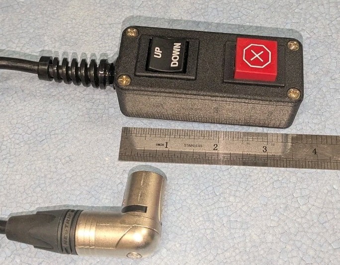 Wired Remote Pendant Control w Right Angle 5-pin Neutrik Connector UP ...