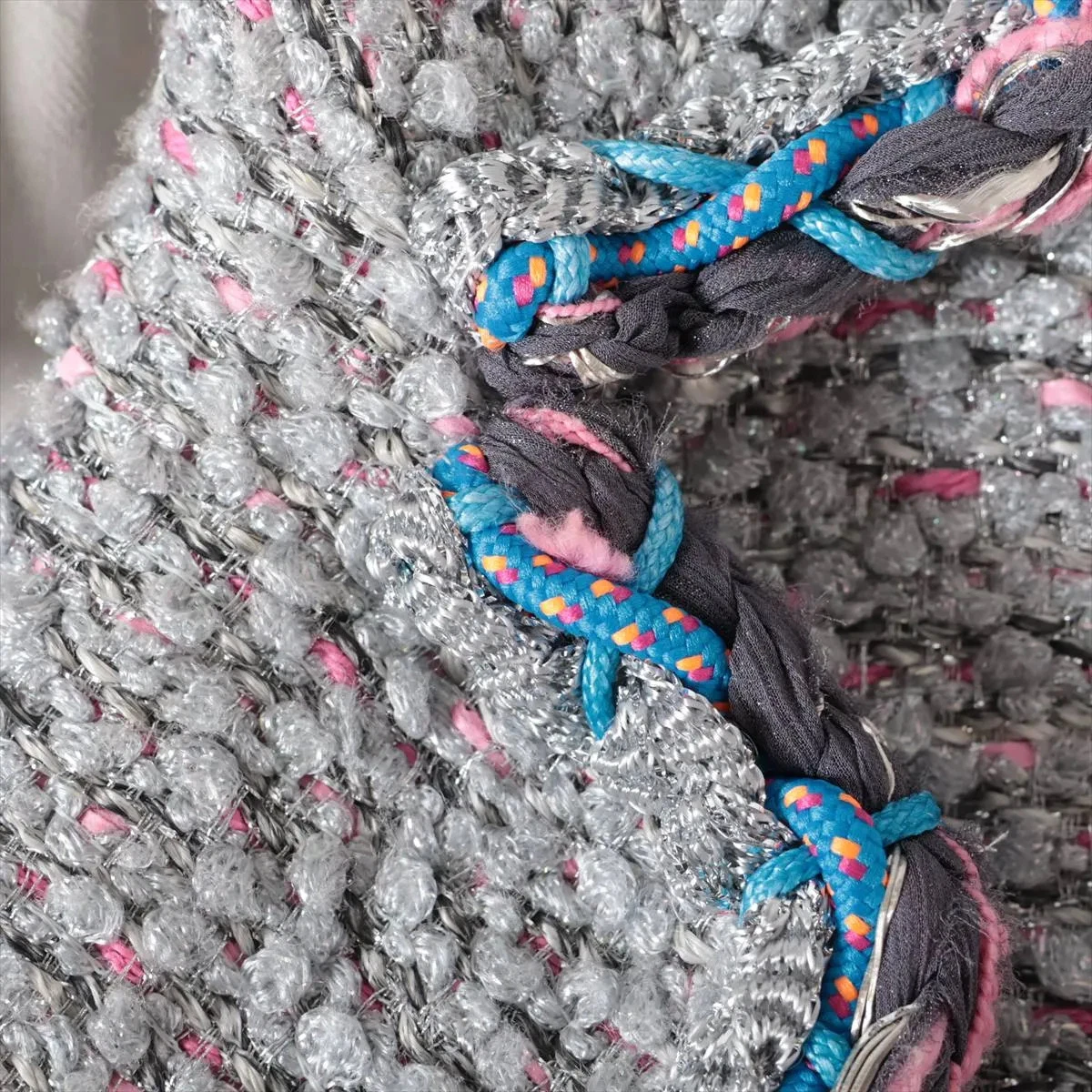 Chanel Bottone Coco 14 anni Seta x rayon x poliestere Setup 36 40 Donna Grigio P