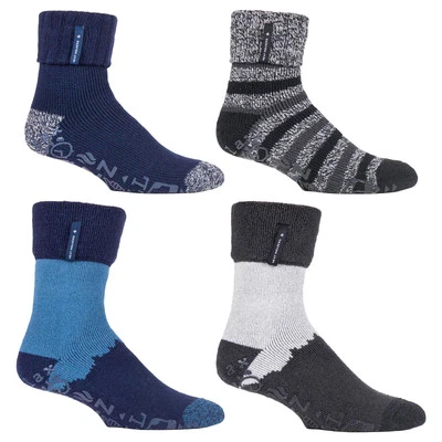 HEAT HOLDERS Homme Antidérapantes Hiver Polaire Chaudes Chaussettes pour Maison
